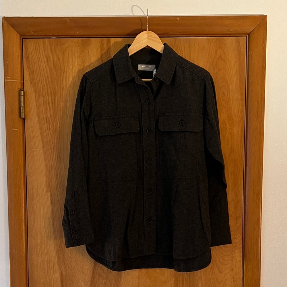 Everlane Men's Dark Gray 100% Organic Cotton Button Down Shirt Size Small